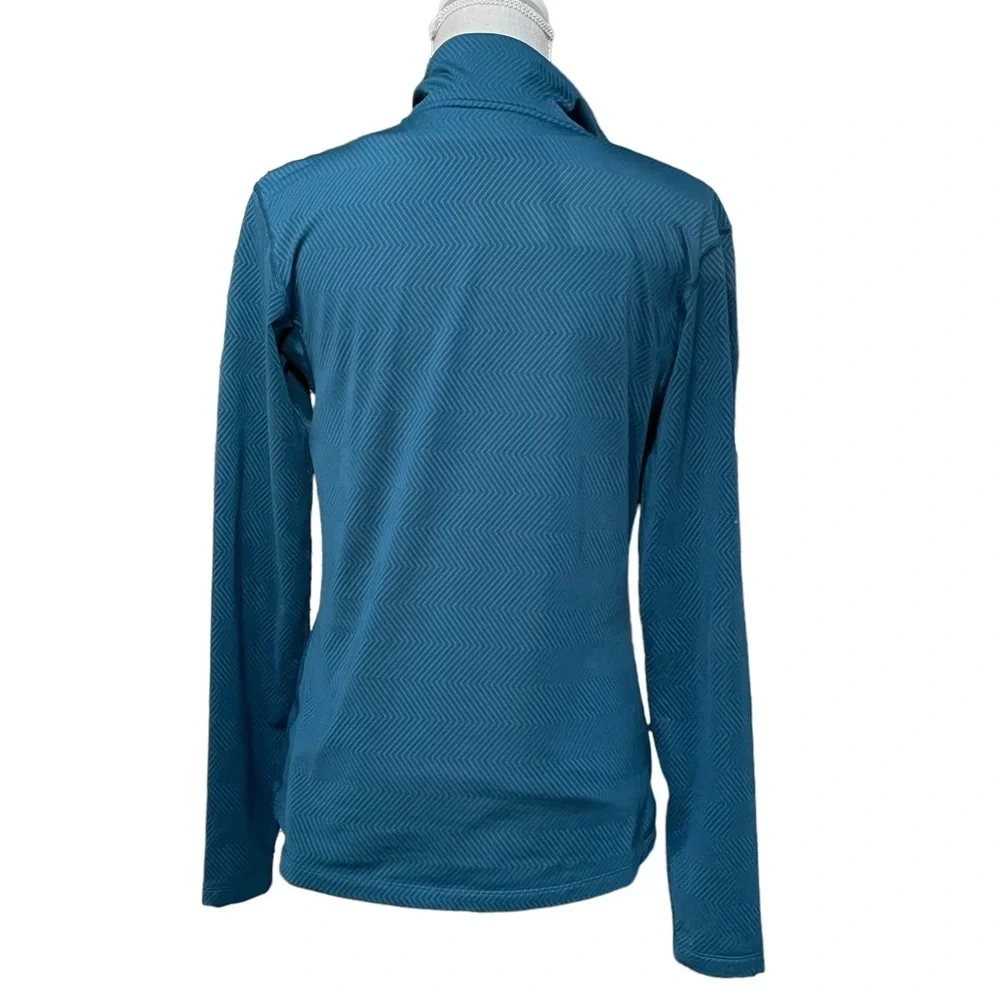 Nike Dri-Fit 1/4 Zip Pullover Long Sleeve‎ Athletic Shirt in Blue Size: L